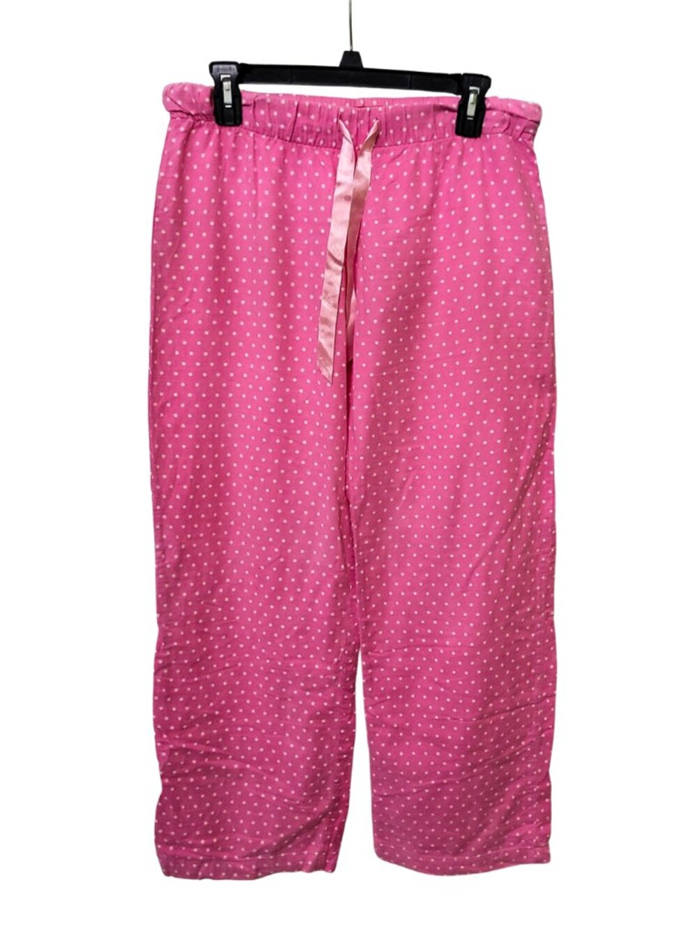 Pink Polka Dot Flannel Pajama Pants | Small